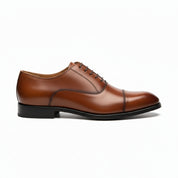 side-view - Men's Brown Leather Oxford Dress Shoes