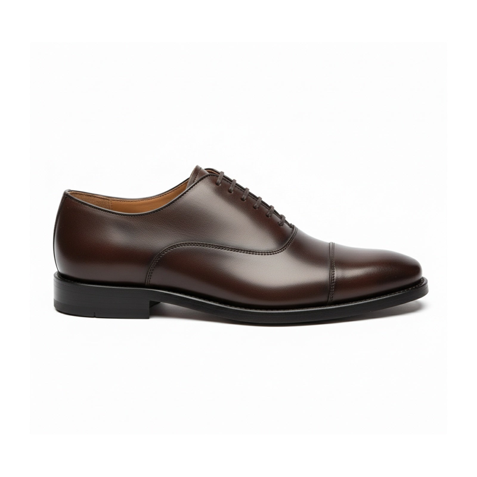 side-view - Men's Brown Leather Oxford Dress Shoes