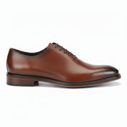 side-view - Men's Brown Leather Oxford Dress Shoes