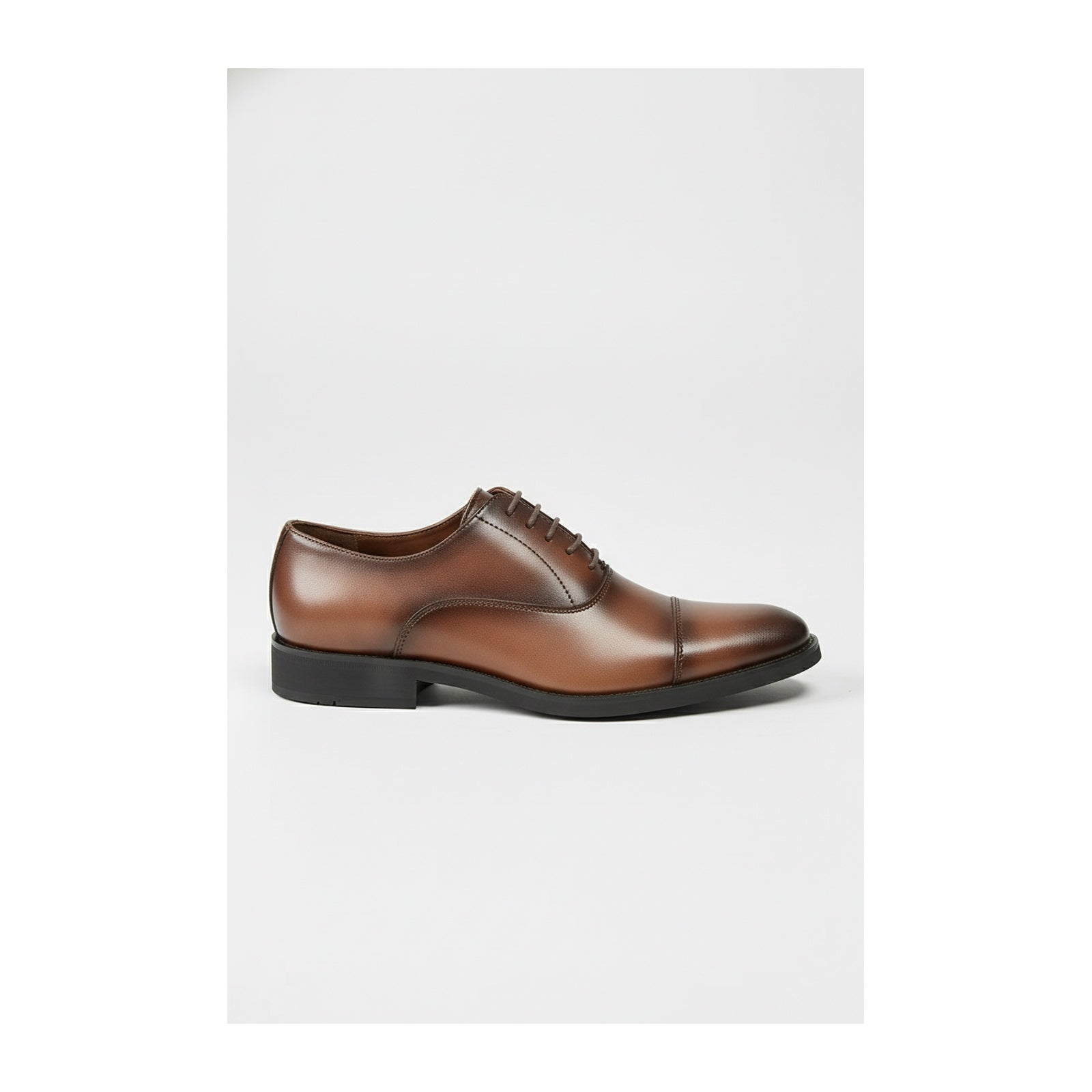 side-view - Men's Brown Leather Oxford Dress Shoes