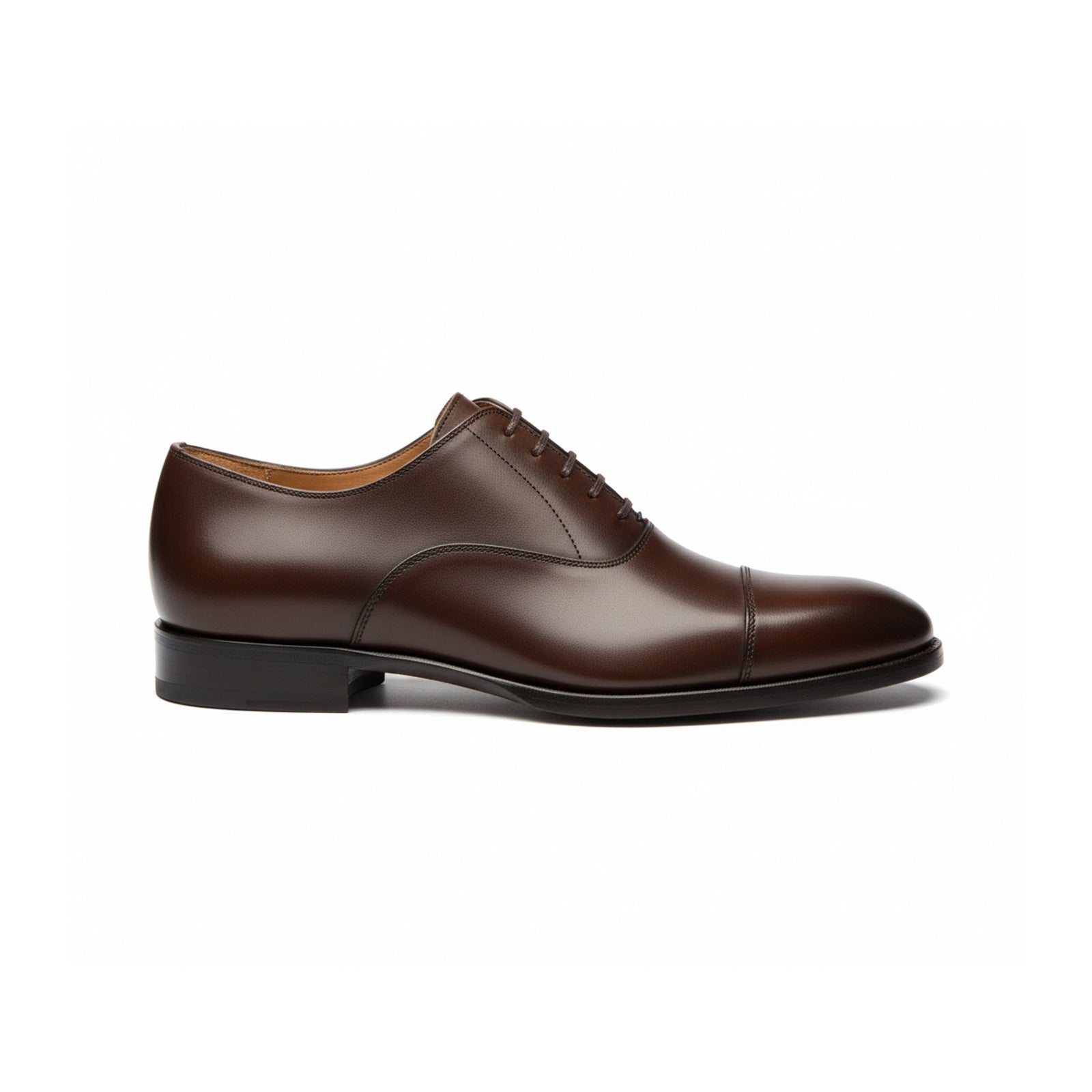 side-view - Men's Brown Leather Oxford Shoes