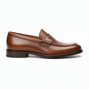 side-view - Men's Brown Leather Slip-on Dress Shoes