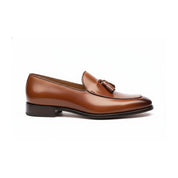 side-view - Men's Brown Leather Slip-On Formal Dress Shoes