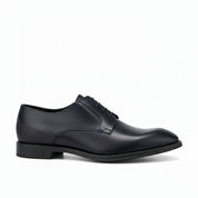 Men's Brown Leather Split Toe Lace Up Dress Shoes - side-view