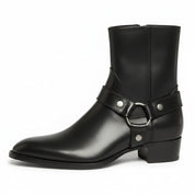 side-view - Men's Brown Leather Western Style Boots