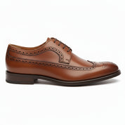 side-view - Men's Brown Leather Wingtip Brogue Shoes