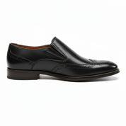 side-view - Men's Brown Leather Wingtip Loafers