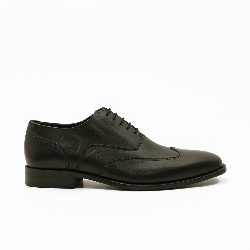 side-view - Men's Brown Leather Wingtip Oxford Shoes