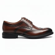 side-view - Men's Brown Leather Wingtip Oxfords