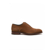 Men's Brown Suede Brogue Dress Shoes - side-view