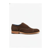 side-view - Men's Brown Suede Leather Dress Shoes