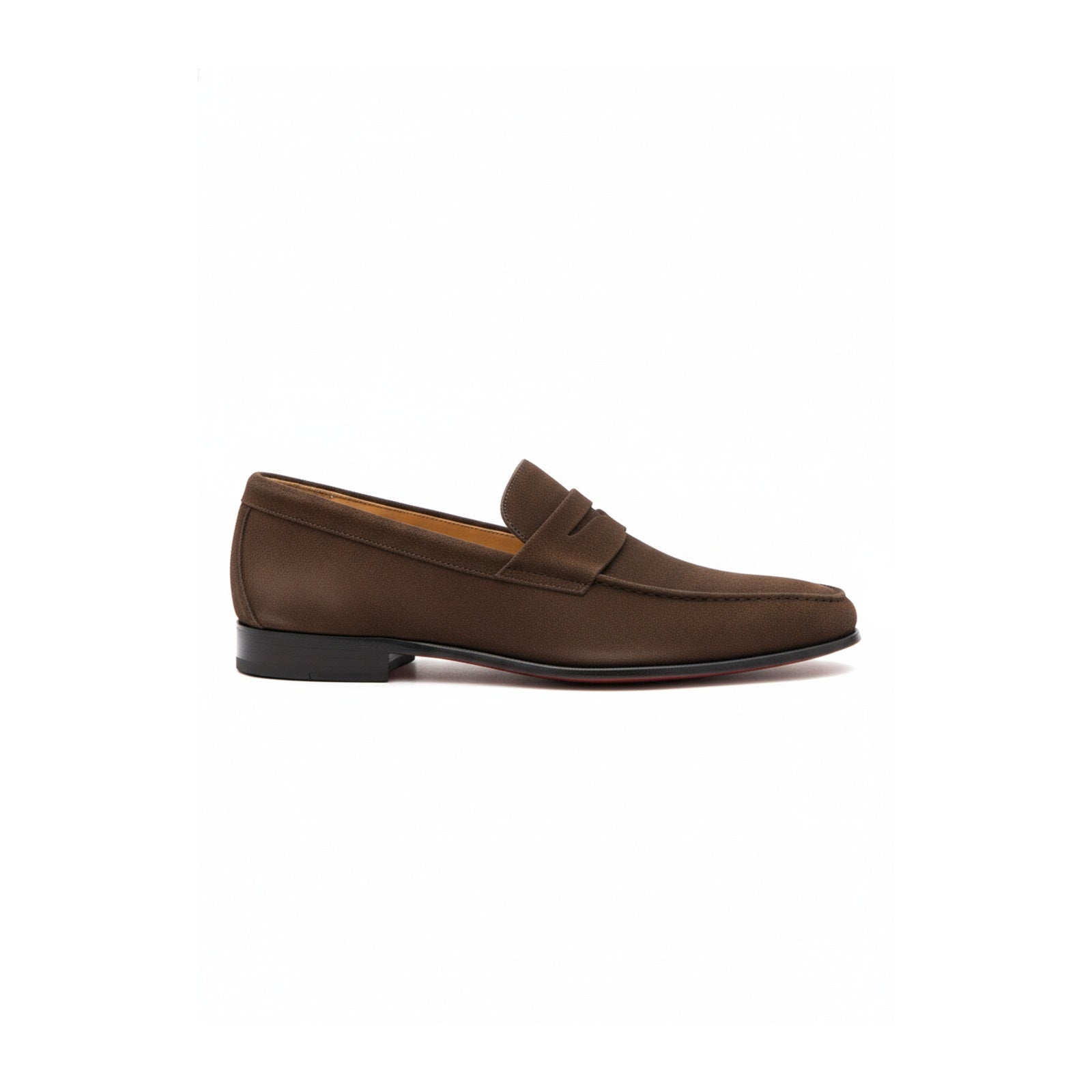 side-view - Men's Brown Suede Loafers
