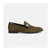 side-view - Men's Brown Suede Moccasin Loafers
