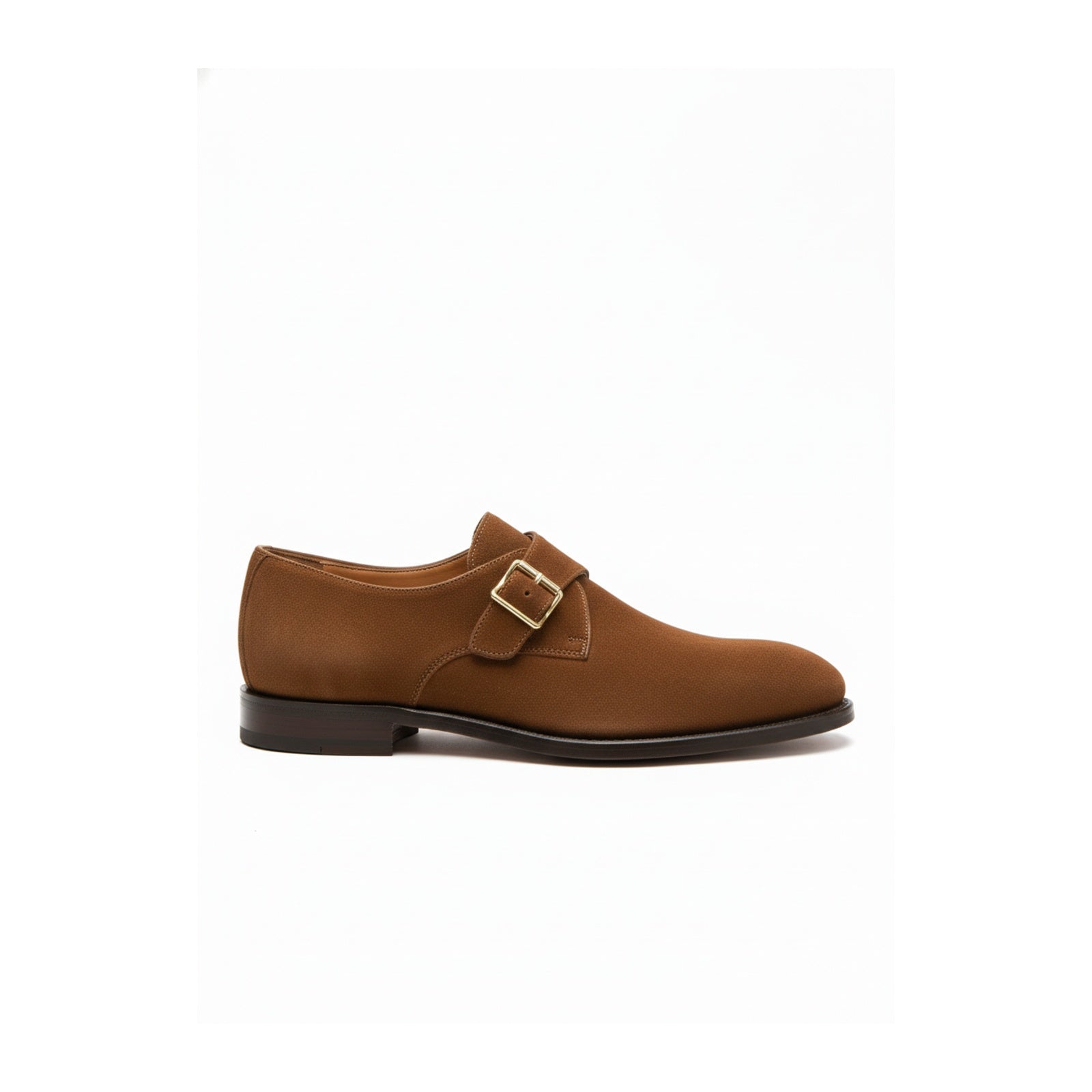 Men's Brown Suede Moccasin Shoes - side-view