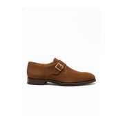 Men's Brown Suede Moccasin Shoes - side-view