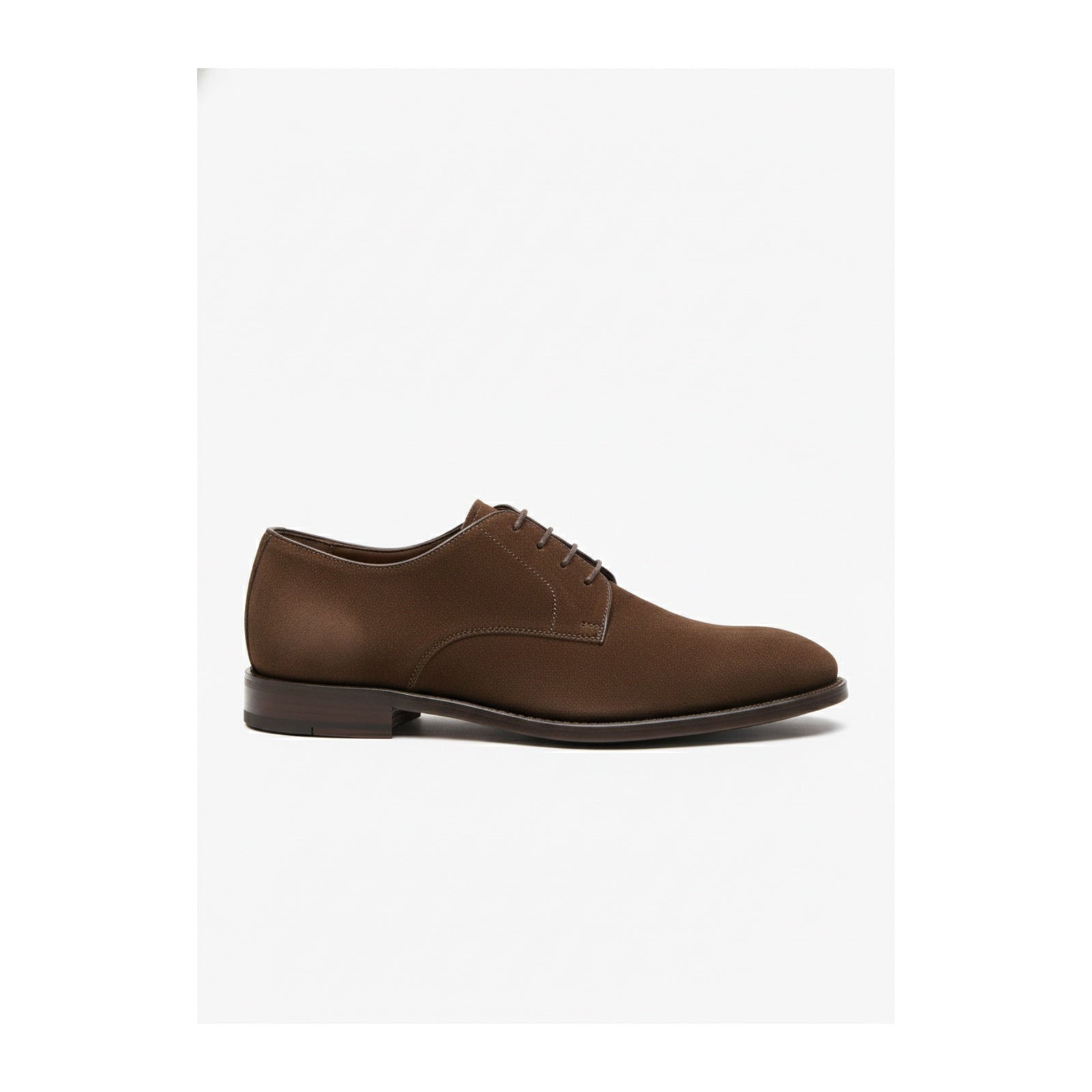 Men's Brown Suede Oxford Dress Shoes - side-view