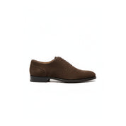 side-view - Men's Brown Suede Oxford Shoes