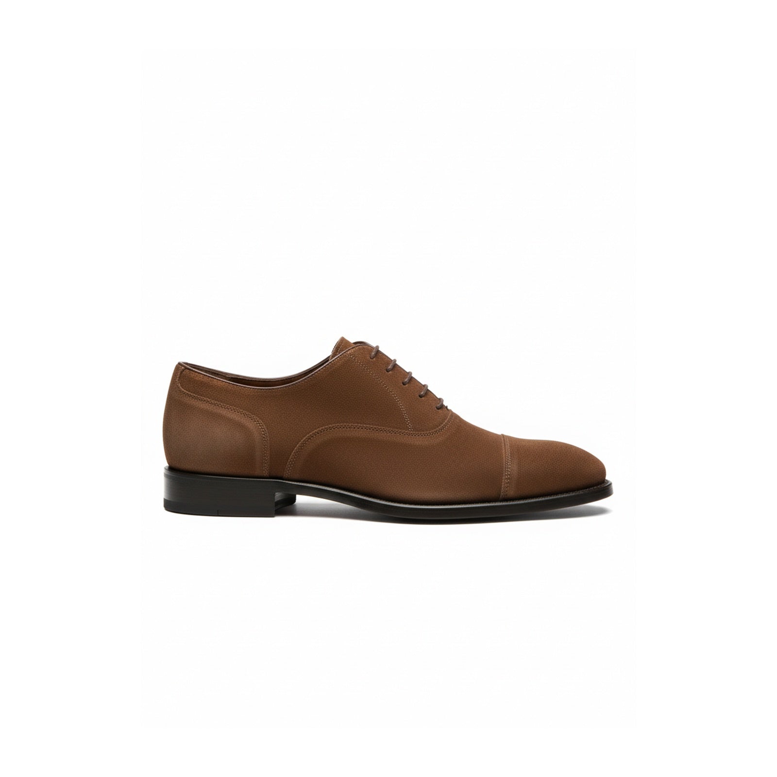 side-view - Men's Brown Suede Oxford Shoes