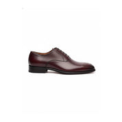 side-view - Men's Burgundy Whole Cut Oxford Leather Dress Shoes