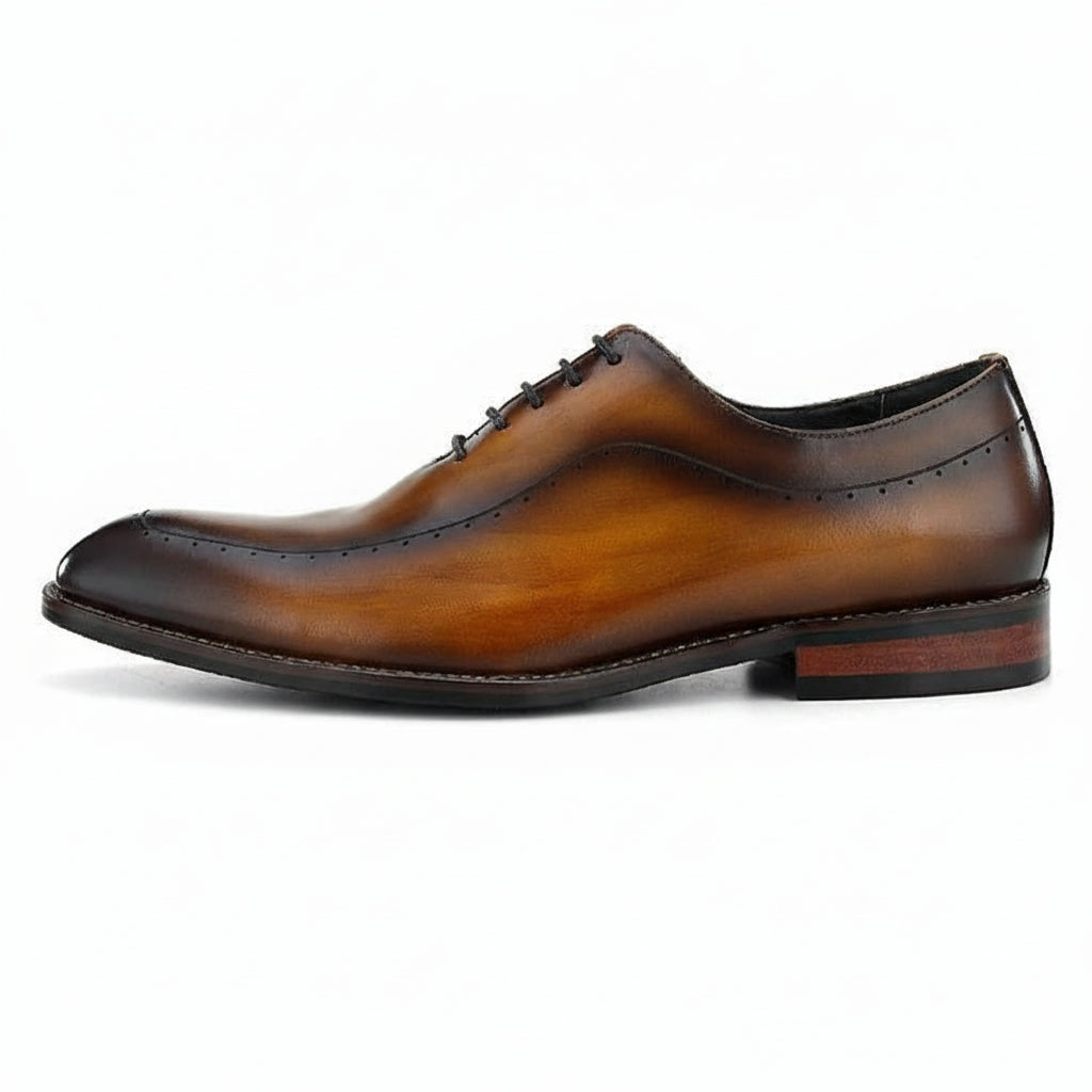 side-view - Men's Classic Brogue Leather Dress Shoes