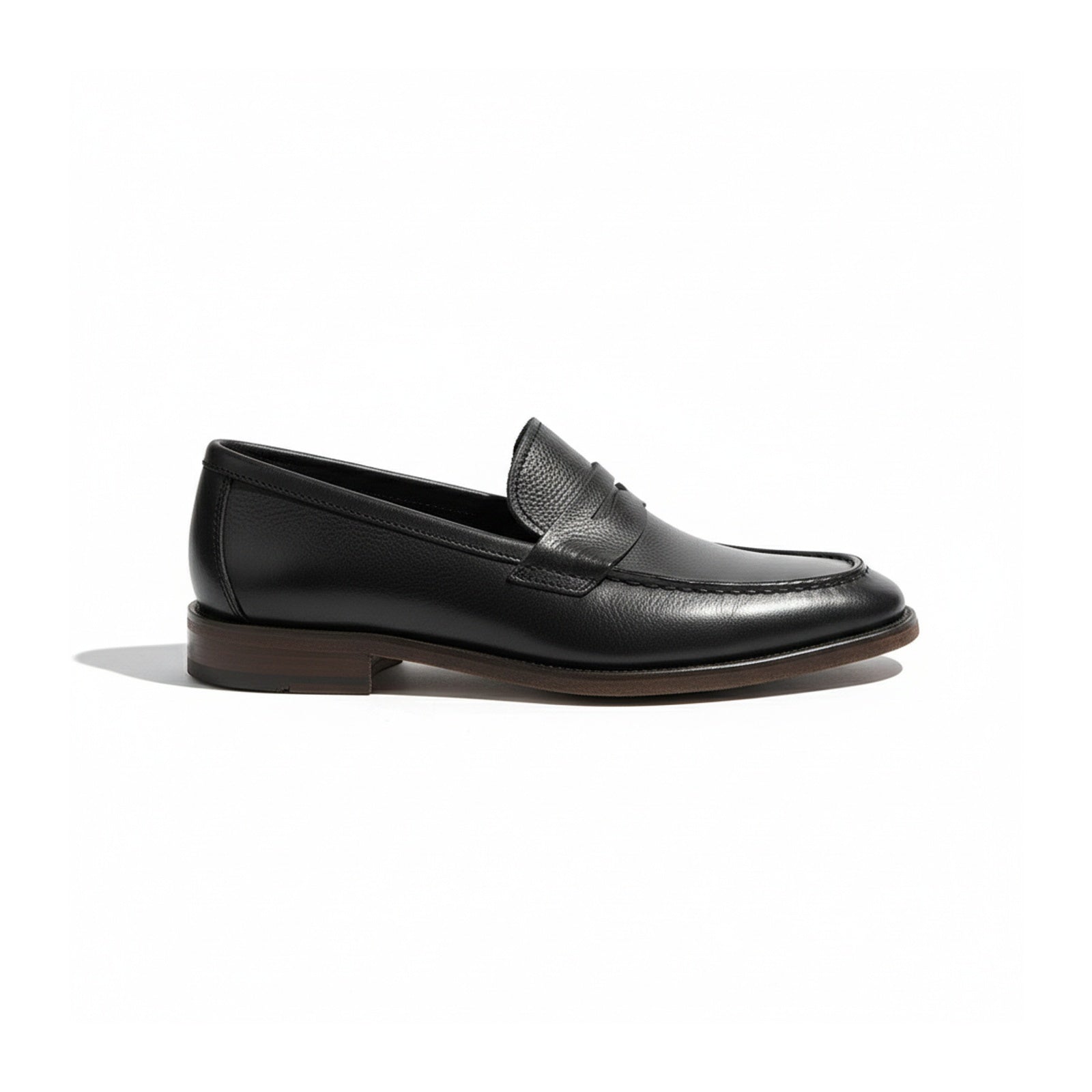 side-view - Men's Classic Leather Loafer Shoes