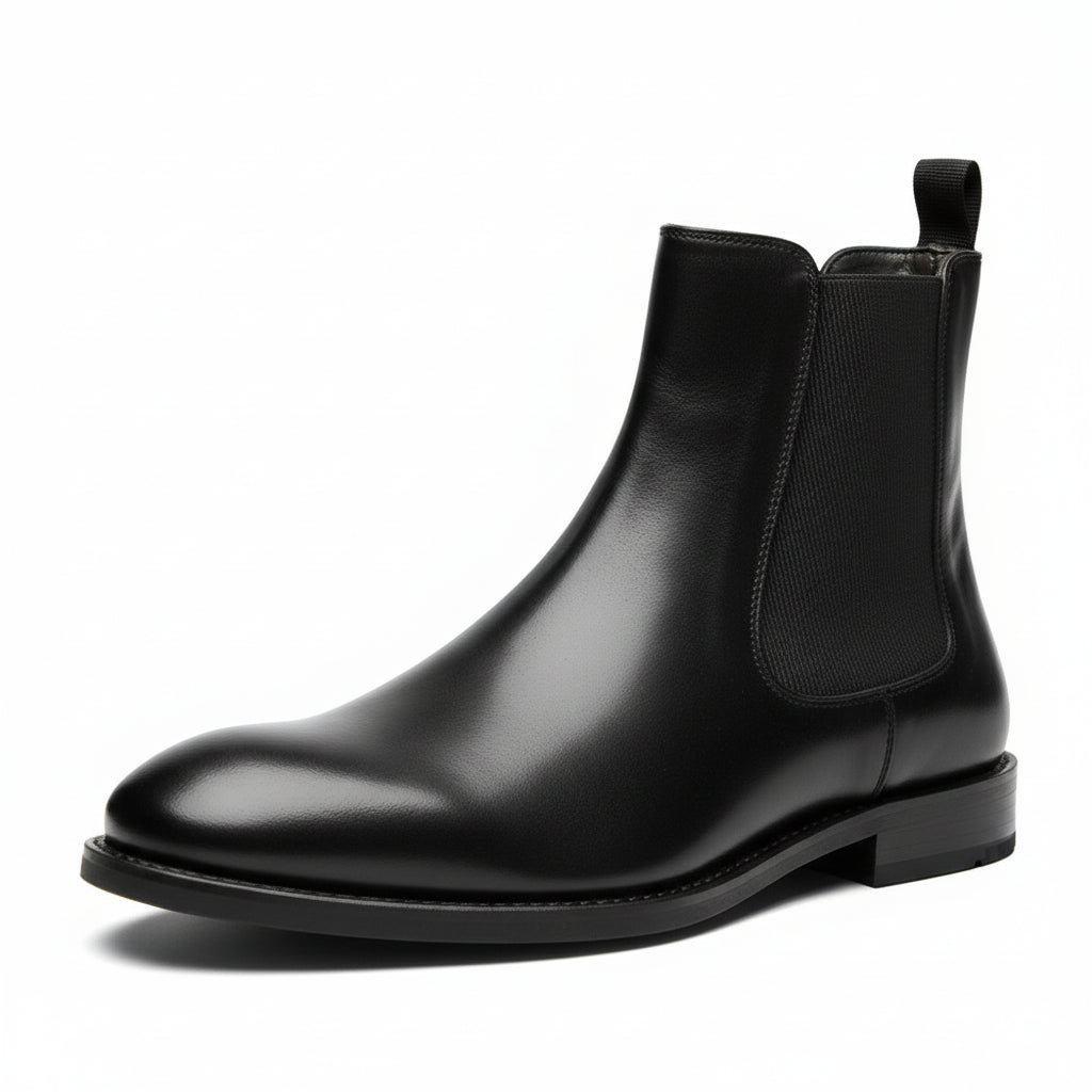side-view - Men's Cow Leather Chelsea Dress Boots