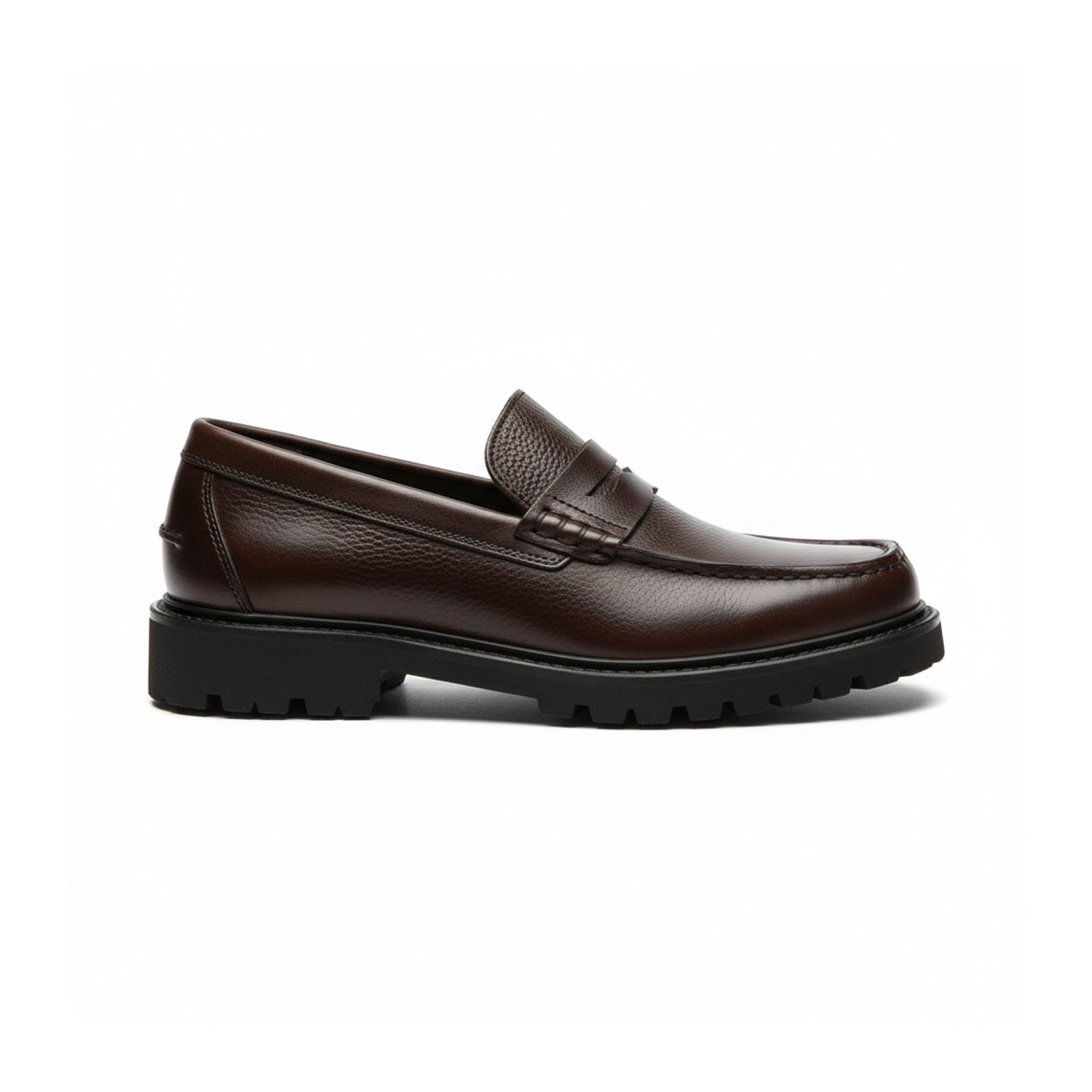 side-view - Men's Cow Leather Penny Loafers