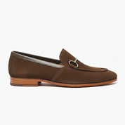 side-view - Men's Cow Leather Suede Tassel Moccasins