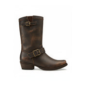 side-view - Men's Dark Brown Leather Cowboy Boots