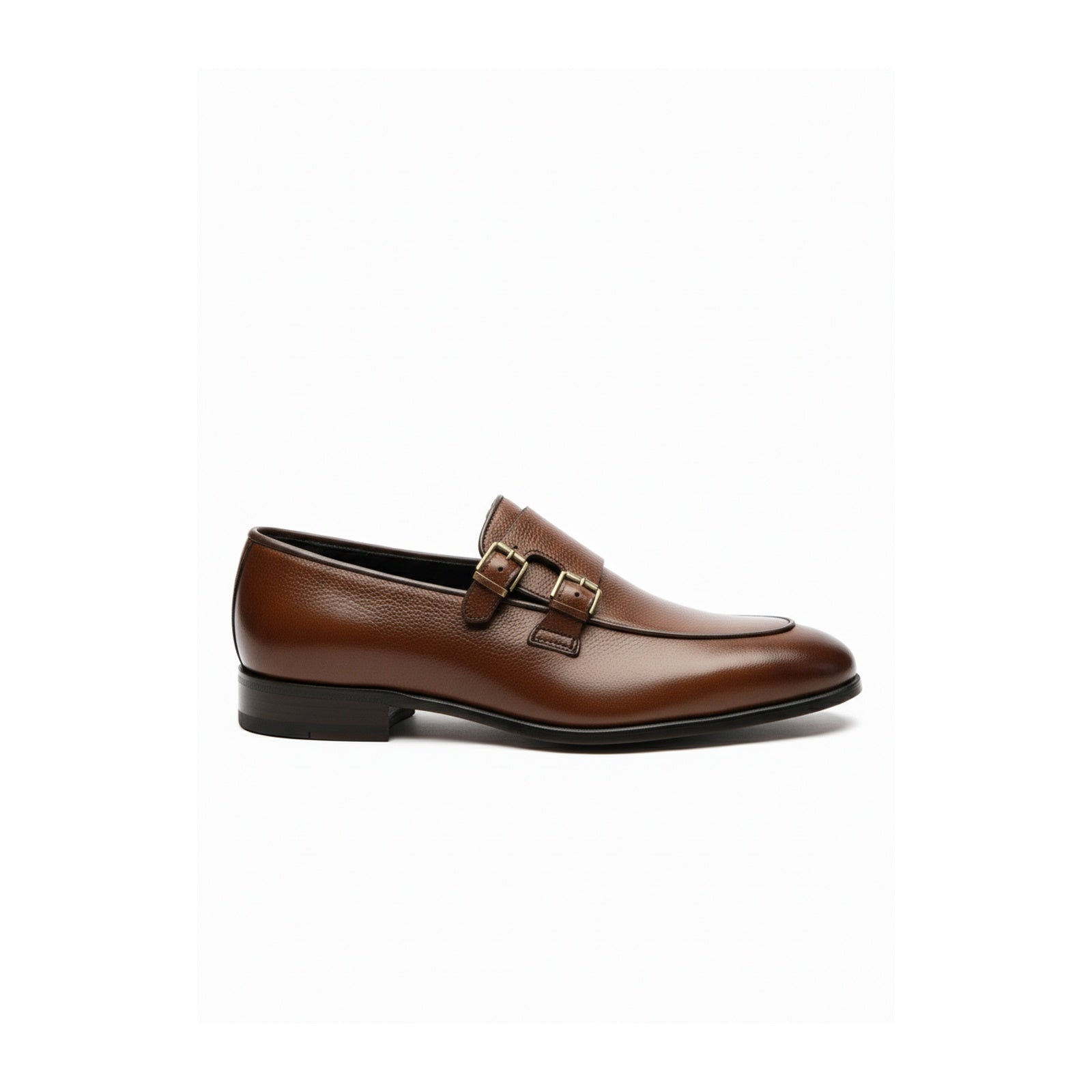 Men's Dark Brown Leather Moccasin Loafers - side-view