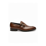 Men's Dark Brown Leather Moccasin Loafers - side-view