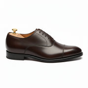 side-view - Men's Dark Brown Leather Oxford Dress Shoes
