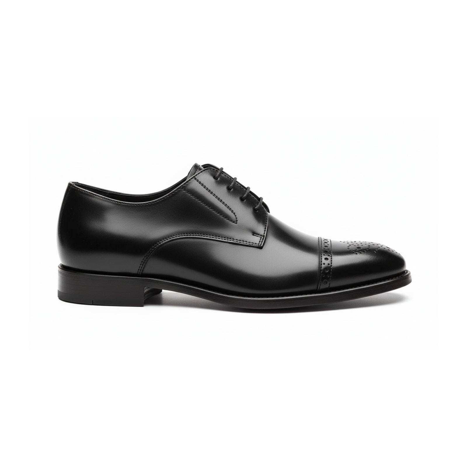 side-view - Men's Full Grain Leather Brogue Dress Shoes