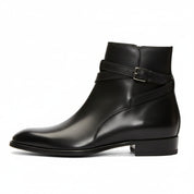 side-view - Men's Full Grain Leather Classic Dress Boots