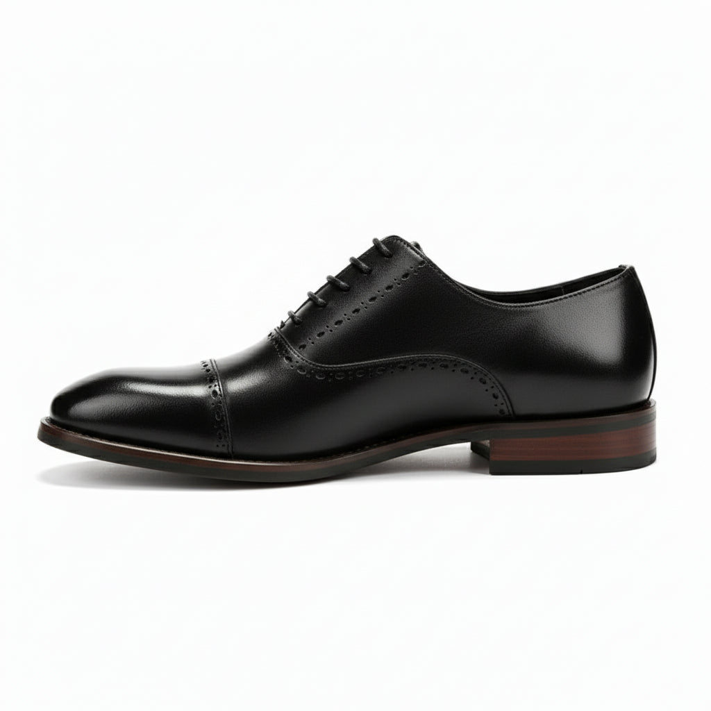 side-view - Men's Full Grain Leather Oxford Dress Shoes