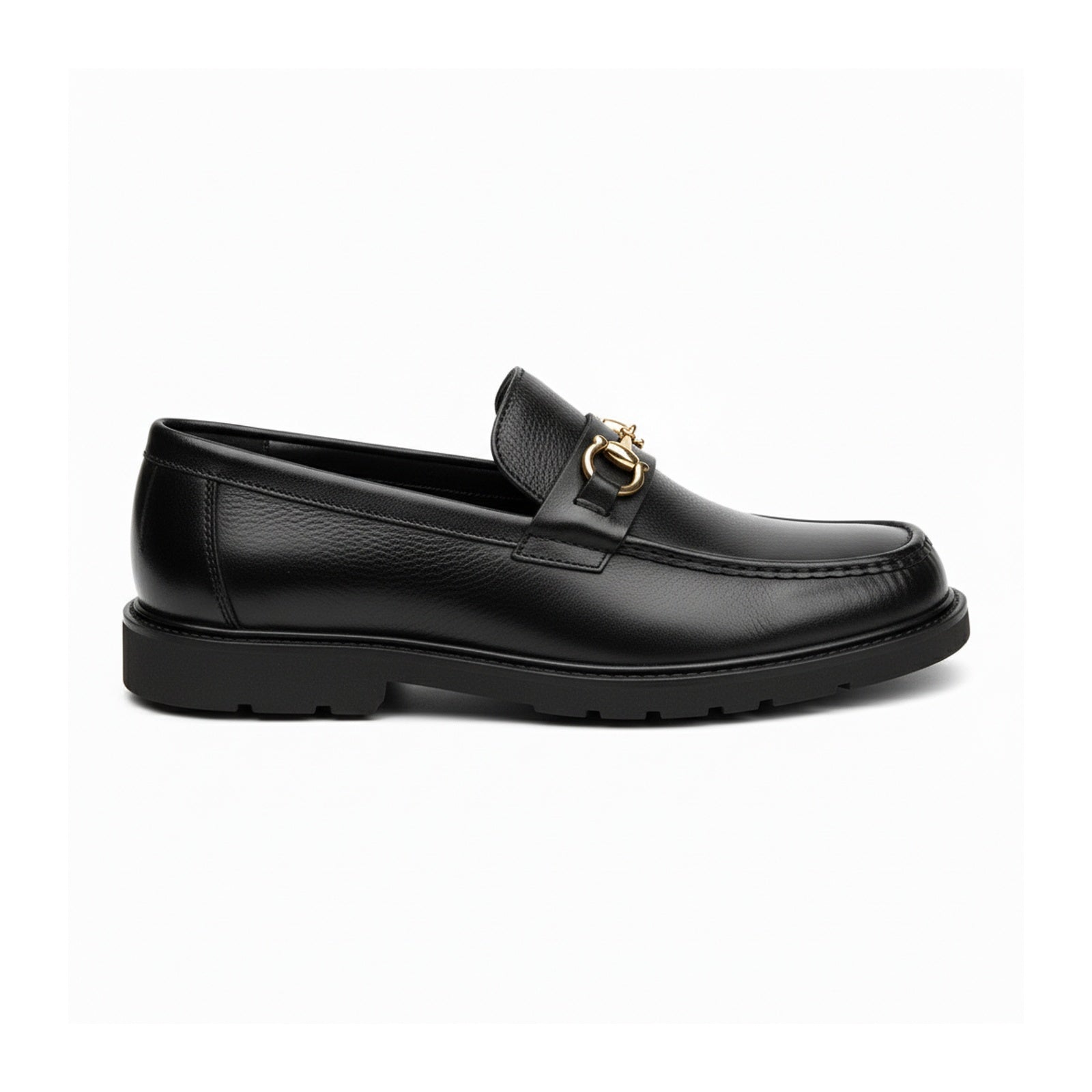 side-view - Men's Glossy Leather Slip-Ons