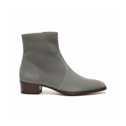side-view - Men's Gray Suede Dress Ankle Boots