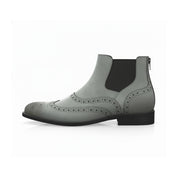 Men's Gray Suede Chelsea Boots - side-view