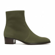 Men's Green Suede Ankle Boots - side-view