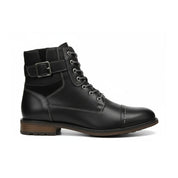 side-view - Men's Handmade Black Leather Classic Boots with Customization Options