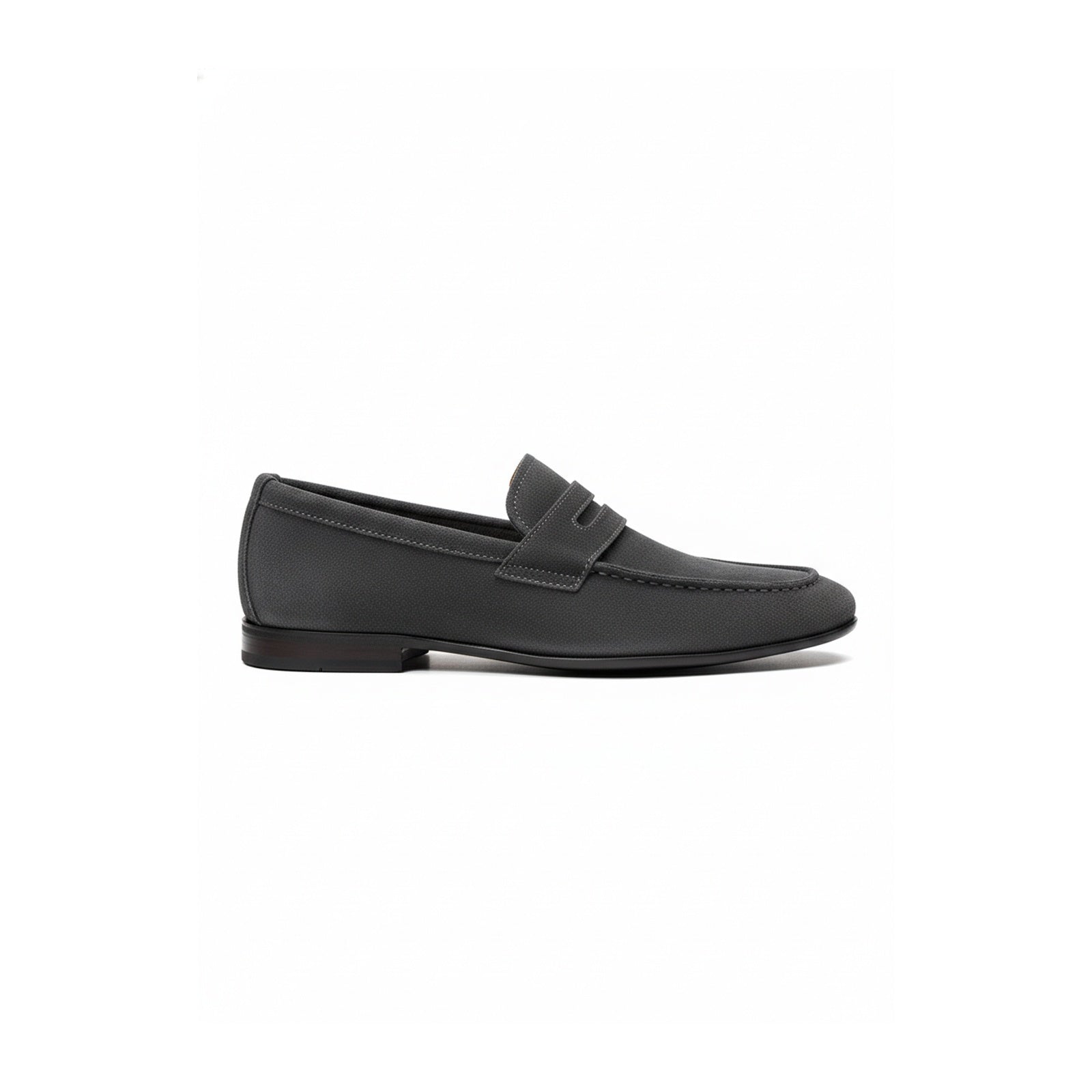 side-view - Men's Leather & Suede Moccasin Loafers