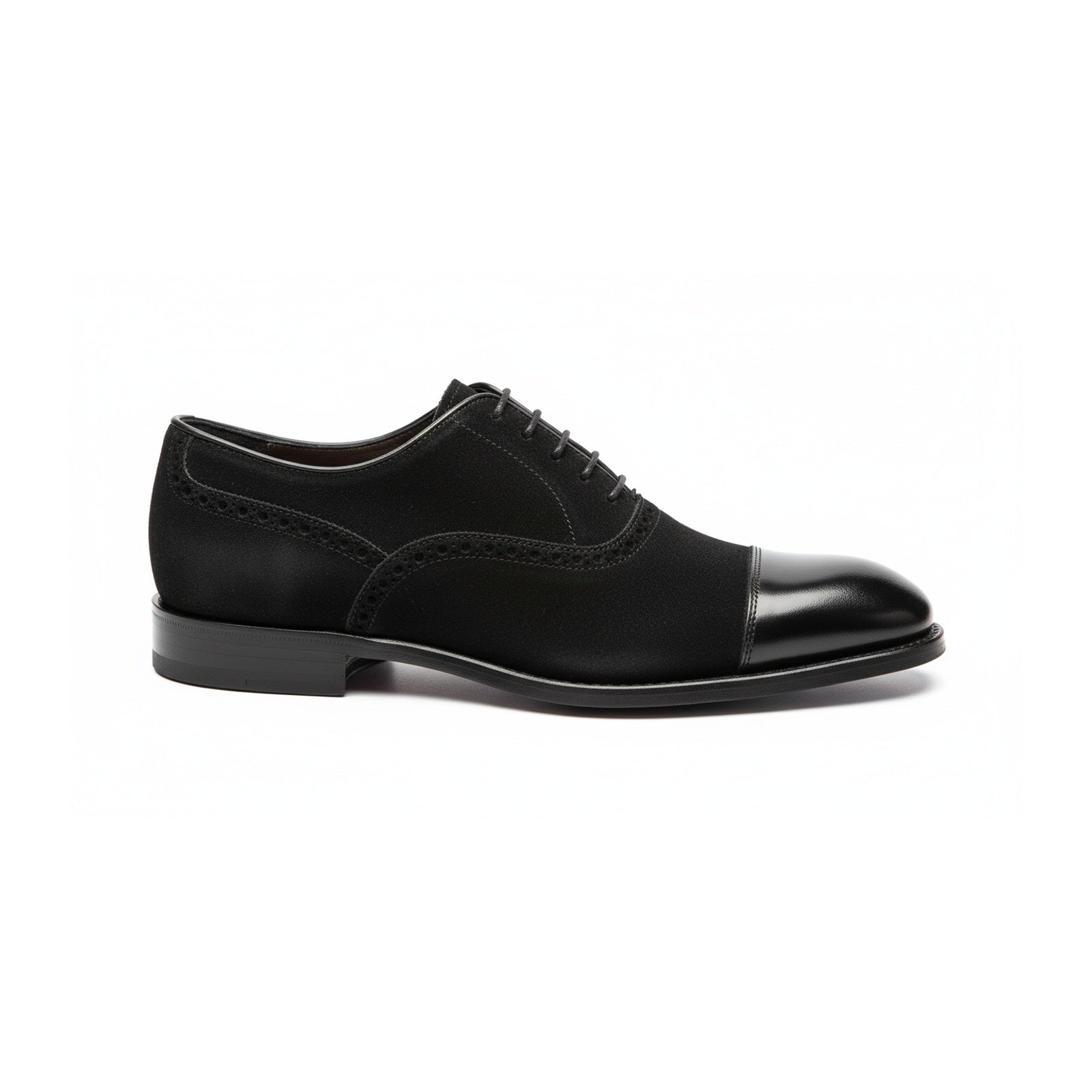 side-view - Men's Leather & Suede Oxford Shoes