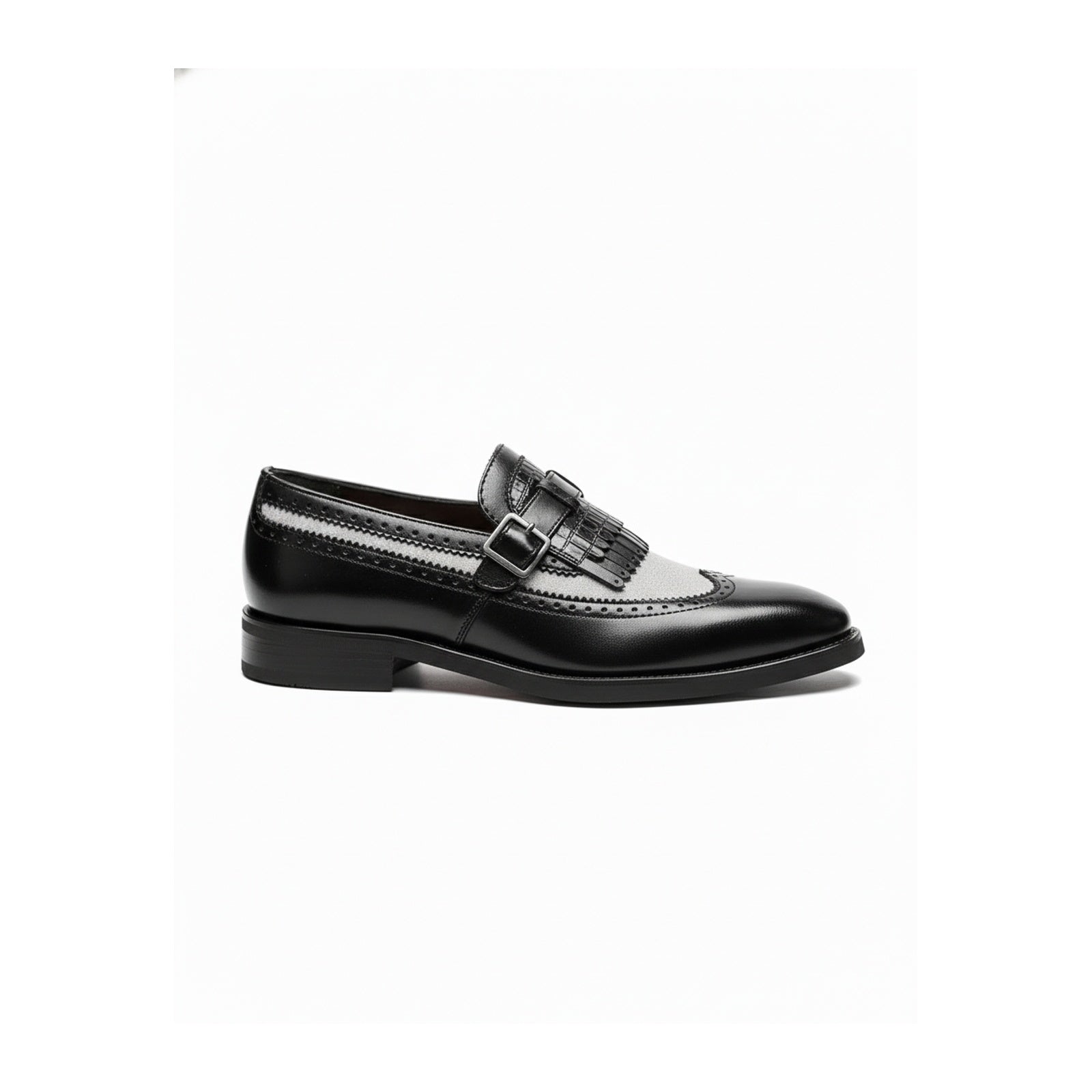 Men's Leather & Suede Spectator Wingtip Dress Shoes - side-view