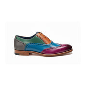 Men's Leather Wingtip Brogue Shoes - side-view