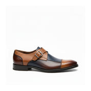 side-view - Men's Multicolor Leather Monk Dress Shoes