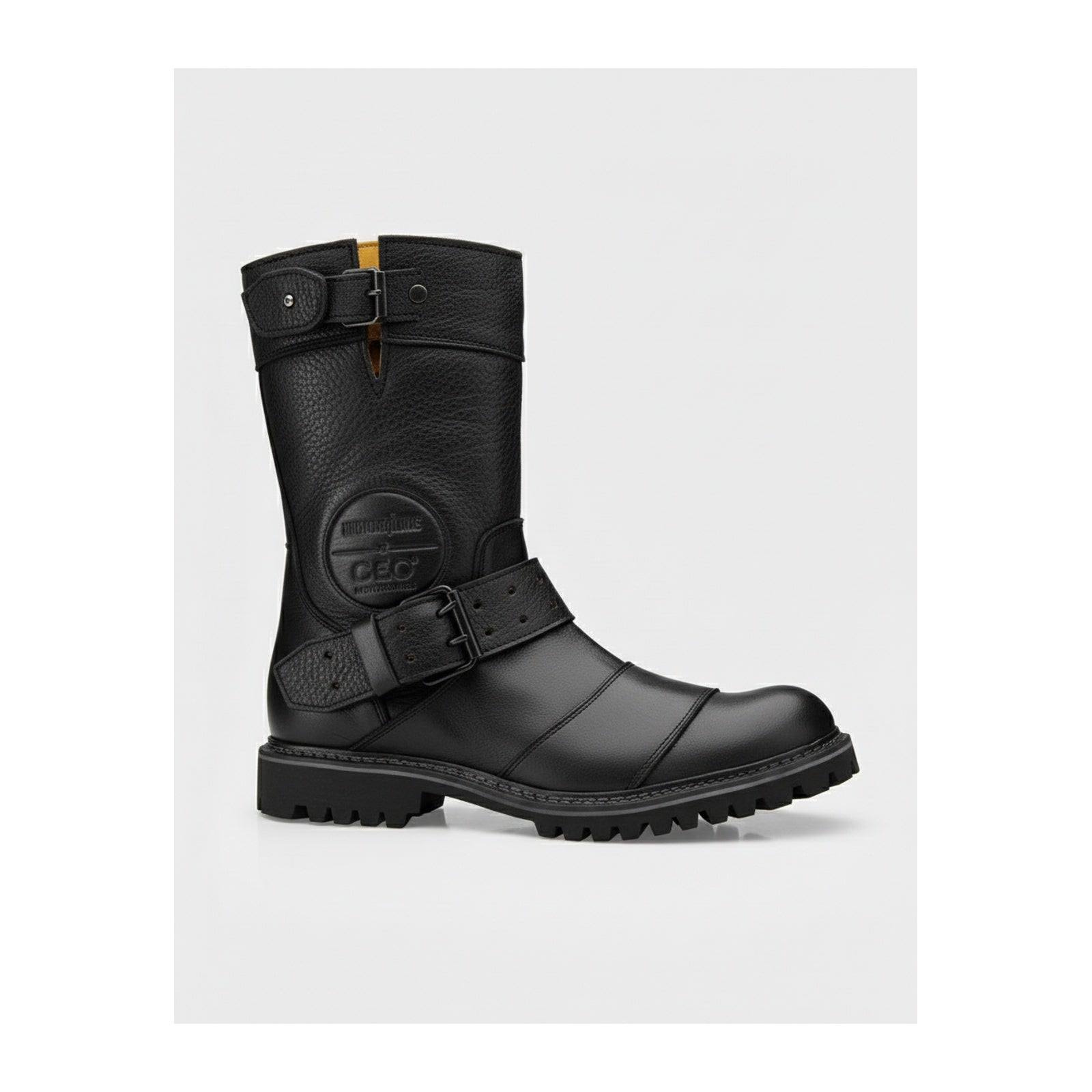 side-view - Men's Oiled Leather Waterproof Zip-Up Boots