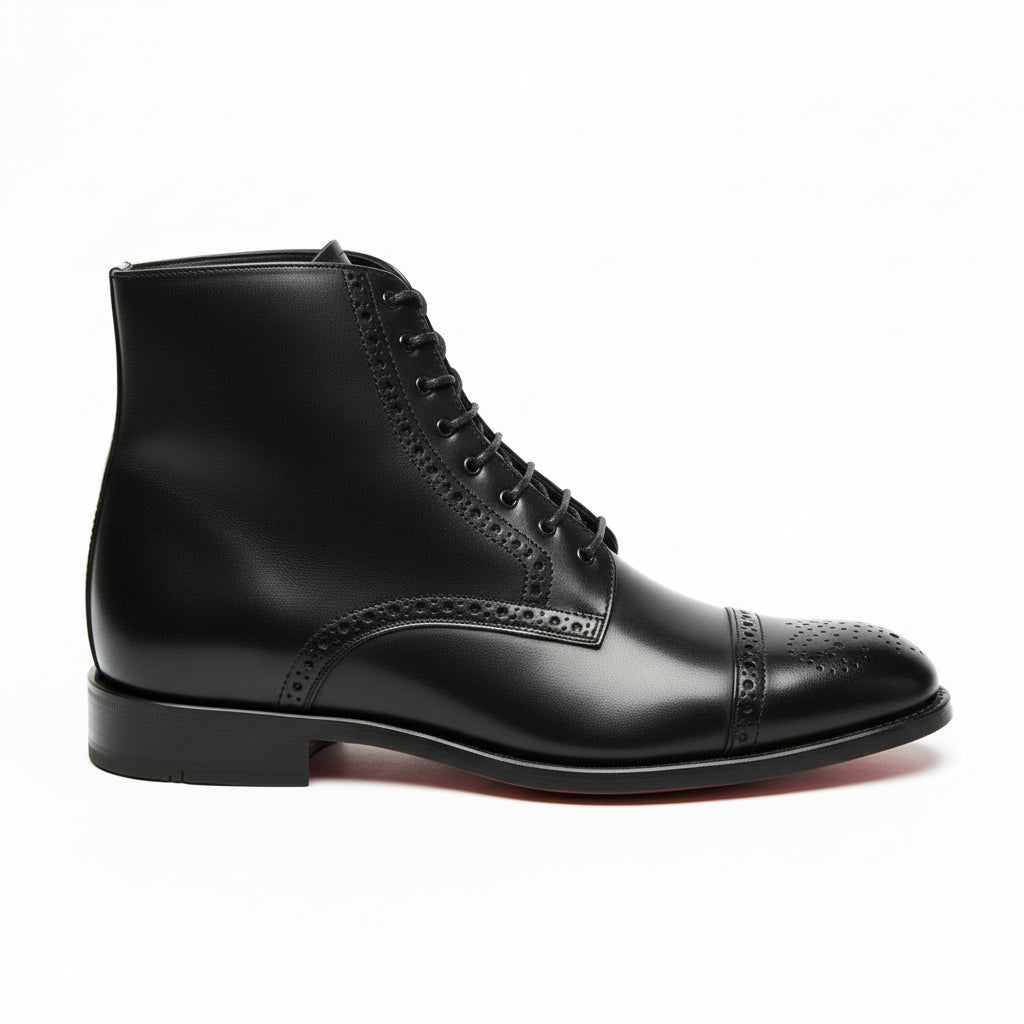Men's Oxford Ankle Boots in Brogue Leather - side-view
