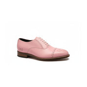 side-view - Men's Pink Leather Oxford Shoes