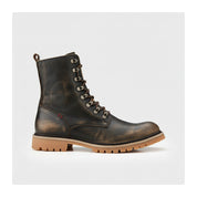 side-view - Men's Sand Brown Leather Biker Boots
