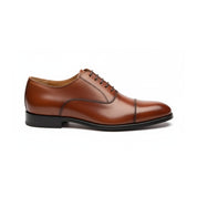 side-view - Men's Tan Brown Leather Oxford Dress Shoes